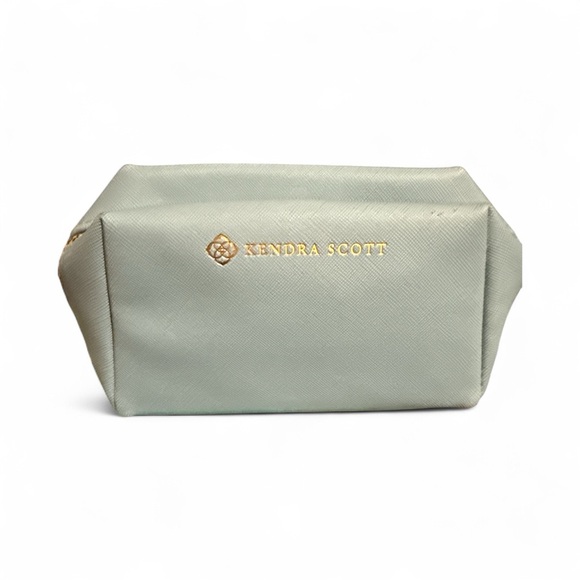 Kendra Scott Blue Pouch with Gold Accents - Picture 1 of 3